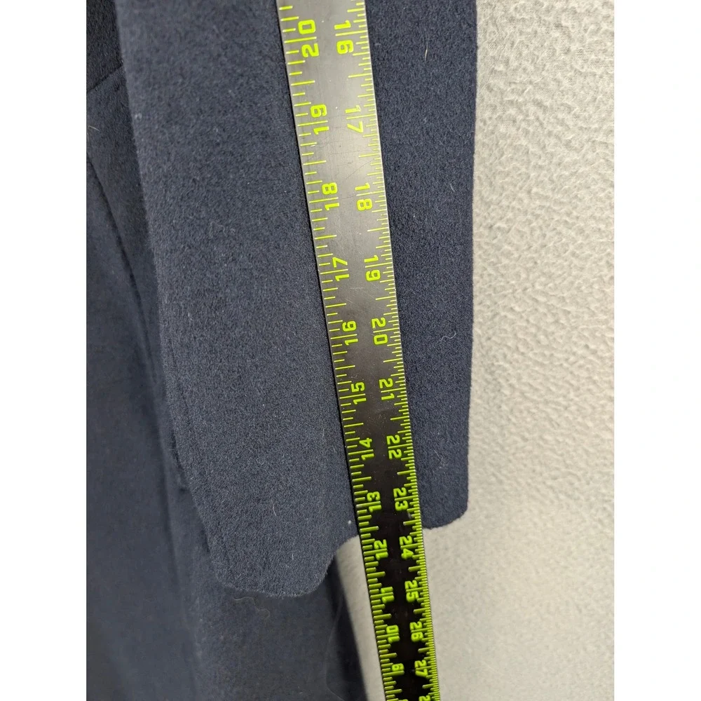 Men's Wool Double Breasted Overcoat Long Trench Coat Czech Republic Navy Large?